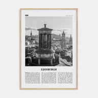 Edinburgh Travel B&W No 1 Poster