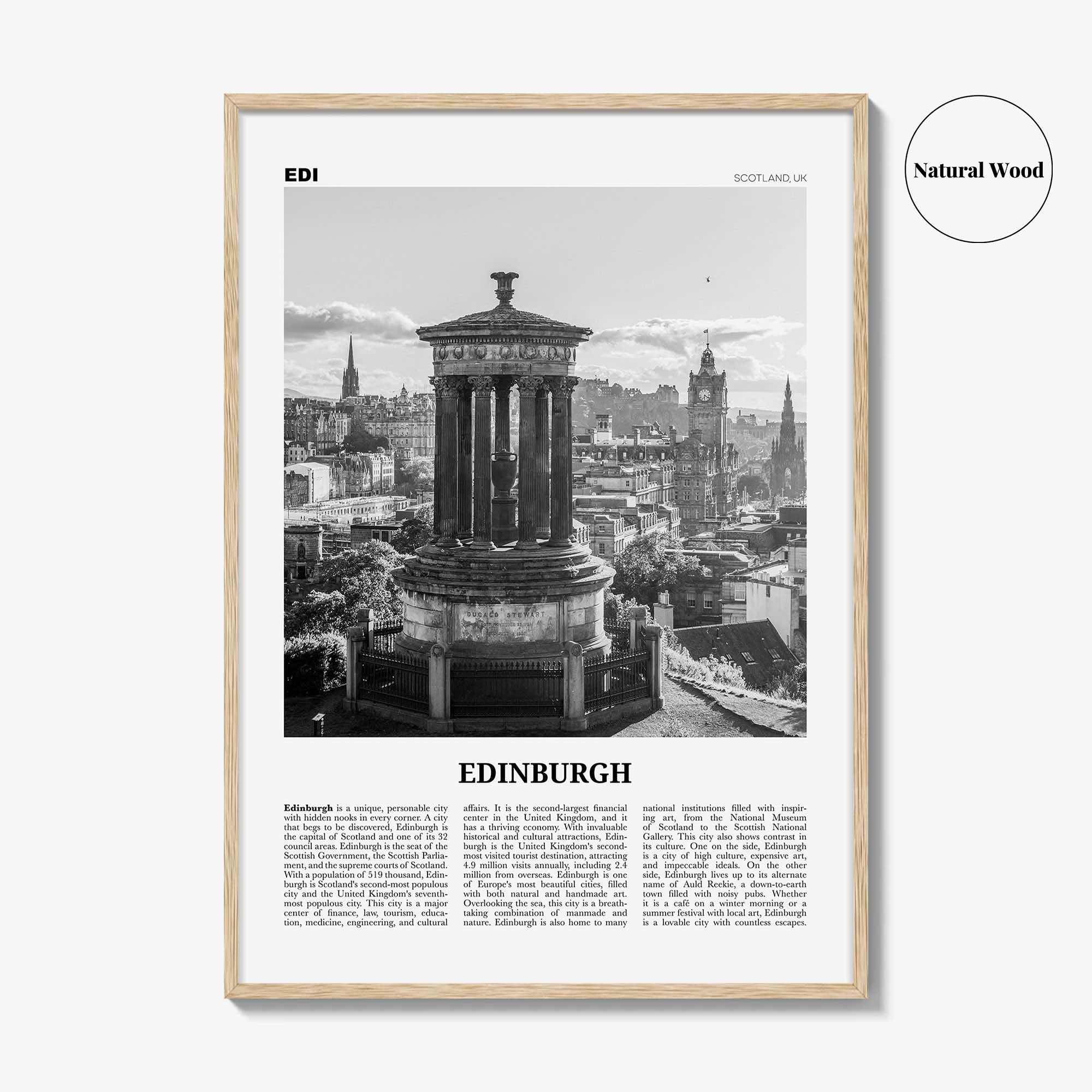 Edinburgh Print Black and White No 1, Edinburgh Wall Art, Edinburgh Poster, Edinburgh Photo, Edinburgh Wall, Scotland, UK, United Kingdom