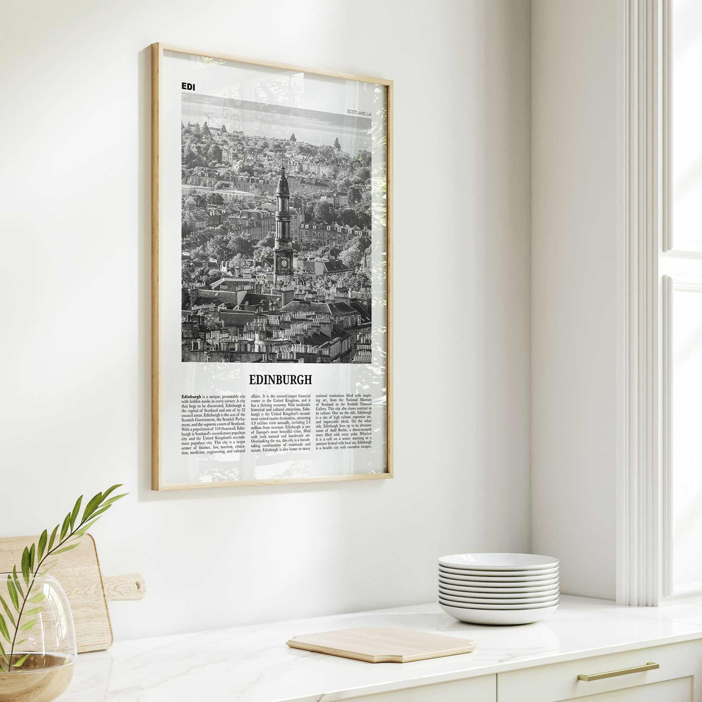 Edinburgh Print Black and White No 2, Edinburgh Wall Art, Edinburgh Poster, Edinburgh Photo, Edinburgh Wall, Scotland, UK, United Kingdom