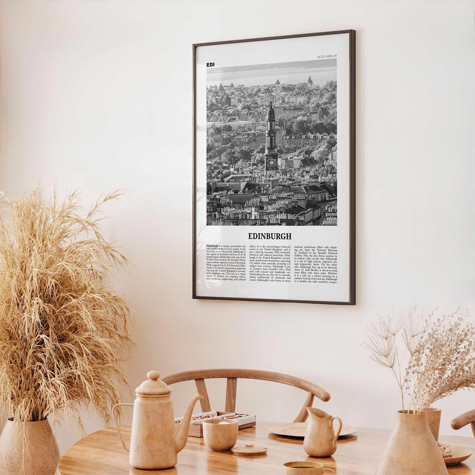 Edinburgh Print Black and White No 2, Edinburgh Wall Art, Edinburgh Poster, Edinburgh Photo, Edinburgh Wall, Scotland, UK, United Kingdom