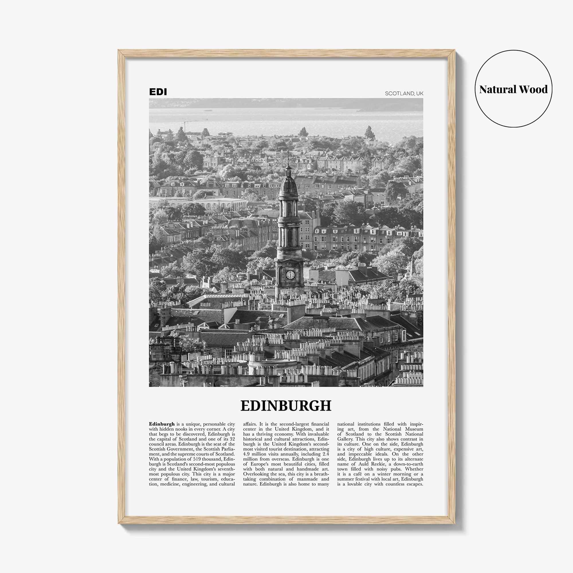 Edinburgh Print Black and White No 2, Edinburgh Wall Art, Edinburgh Poster, Edinburgh Photo, Edinburgh Wall, Scotland, UK, United Kingdom