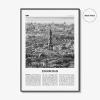 Edinburgh Print Black and White No 2, Edinburgh Wall Art, Edinburgh Poster, Edinburgh Photo, Edinburgh Wall, Scotland, UK, United Kingdom