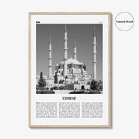 Edirne Print Black and White, Edirne Wall Art, Edirne Poster, Edirne Photo, Edirne Wall Décor, Edirne Map, Turkey