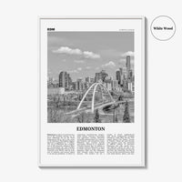 Edmonton Print Black and White No 1, Edmonton Wall Art, Edmonton Poster, Edmonton Photo, Edmonton Wall Decor, Alberta, Canada, America