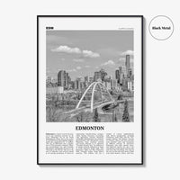 Edmonton Print Black and White No 1, Edmonton Wall Art, Edmonton Poster, Edmonton Photo, Edmonton Wall Decor, Alberta, Canada, America