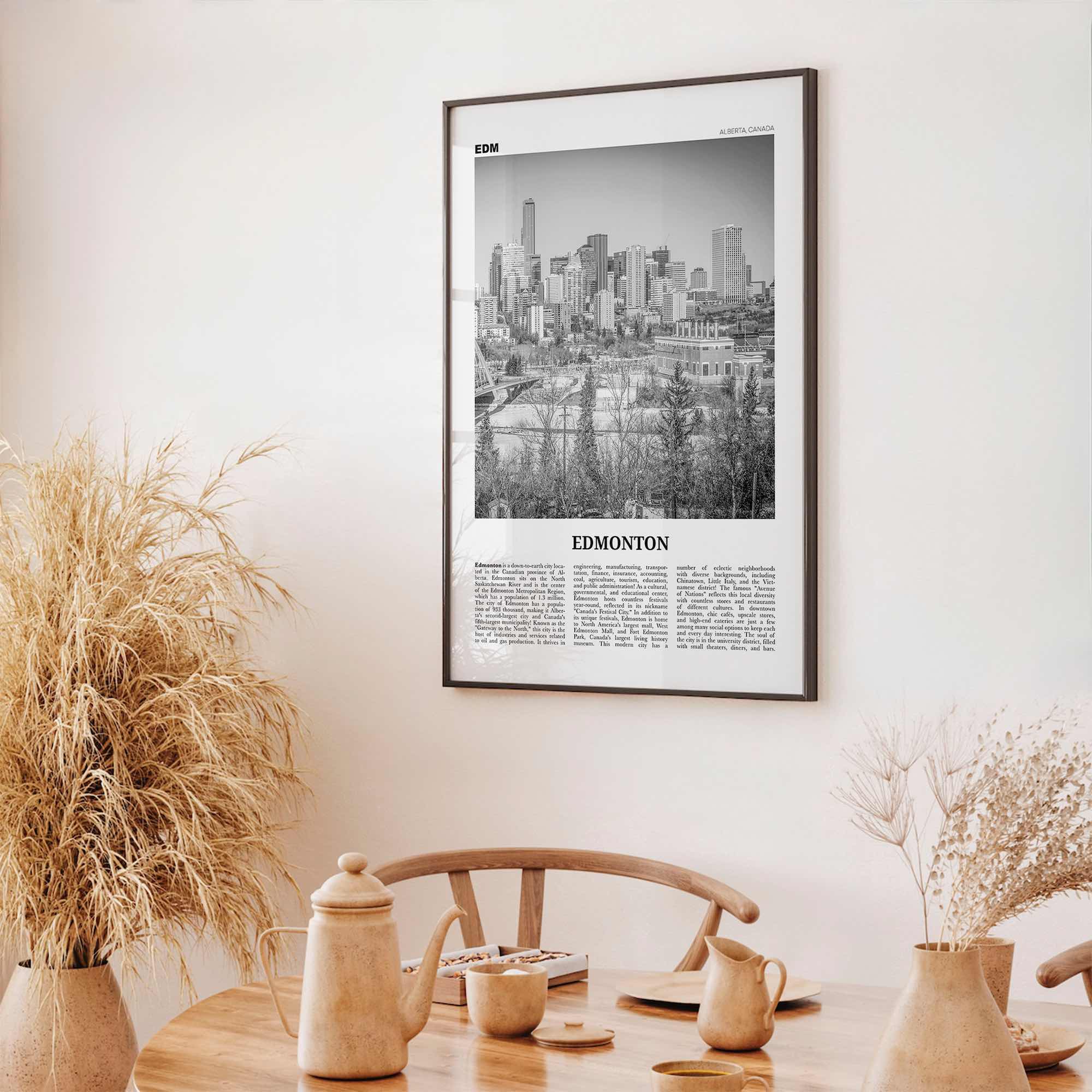 Edmonton Print Black and White No 2, Edmonton Wall Art, Edmonton Poster, Edmonton Photo, Edmonton Wall Decor, Alberta, Canada, America