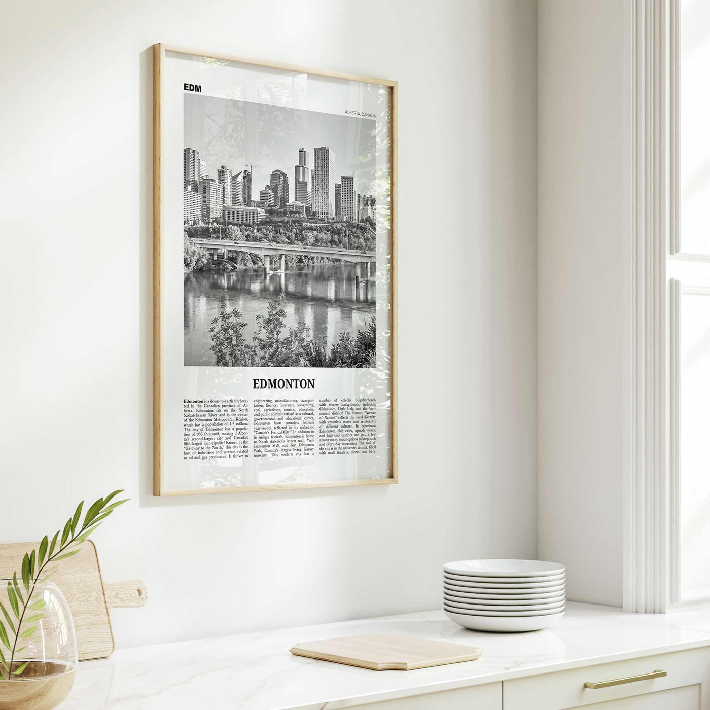 Edmonton Print Black and White No 3, Edmonton Wall Art, Edmonton Poster, Edmonton Photo, Edmonton Wall Decor, Alberta, Canada, America