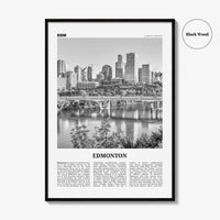 Edmonton Print Black and White No 3, Edmonton Wall Art, Edmonton Poster, Edmonton Photo, Edmonton Wall Decor, Alberta, Canada, America
