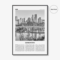 Edmonton Print Black and White No 3, Edmonton Wall Art, Edmonton Poster, Edmonton Photo, Edmonton Wall Decor, Alberta, Canada, America