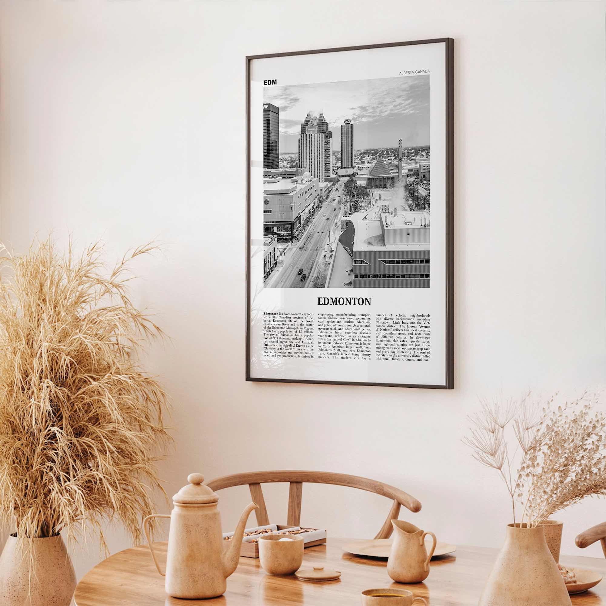 Edmonton Print Black and White No 4, Edmonton Wall Art, Edmonton Poster, Edmonton Photo, Edmonton Wall Decor, Alberta, Canada, America