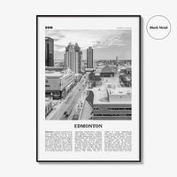 Edmonton Print Black and White No 4, Edmonton Wall Art, Edmonton Poster, Edmonton Photo, Edmonton Wall Decor, Alberta, Canada, America