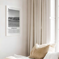 Edwards Beach Print Black and White, Edwards Beach Wall Art, Edwards Beach Poster, Edwards Beach Photo, Sydney, Australia