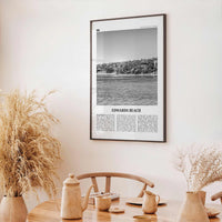 Edwards Beach Print Black and White, Edwards Beach Wall Art, Edwards Beach Poster, Edwards Beach Photo, Sydney, Australia