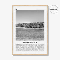 Edwards Beach Print Black and White, Edwards Beach Wall Art, Edwards Beach Poster, Edwards Beach Photo, Sydney, Australia