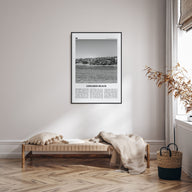 Edwards Beach Travel B&W Poster