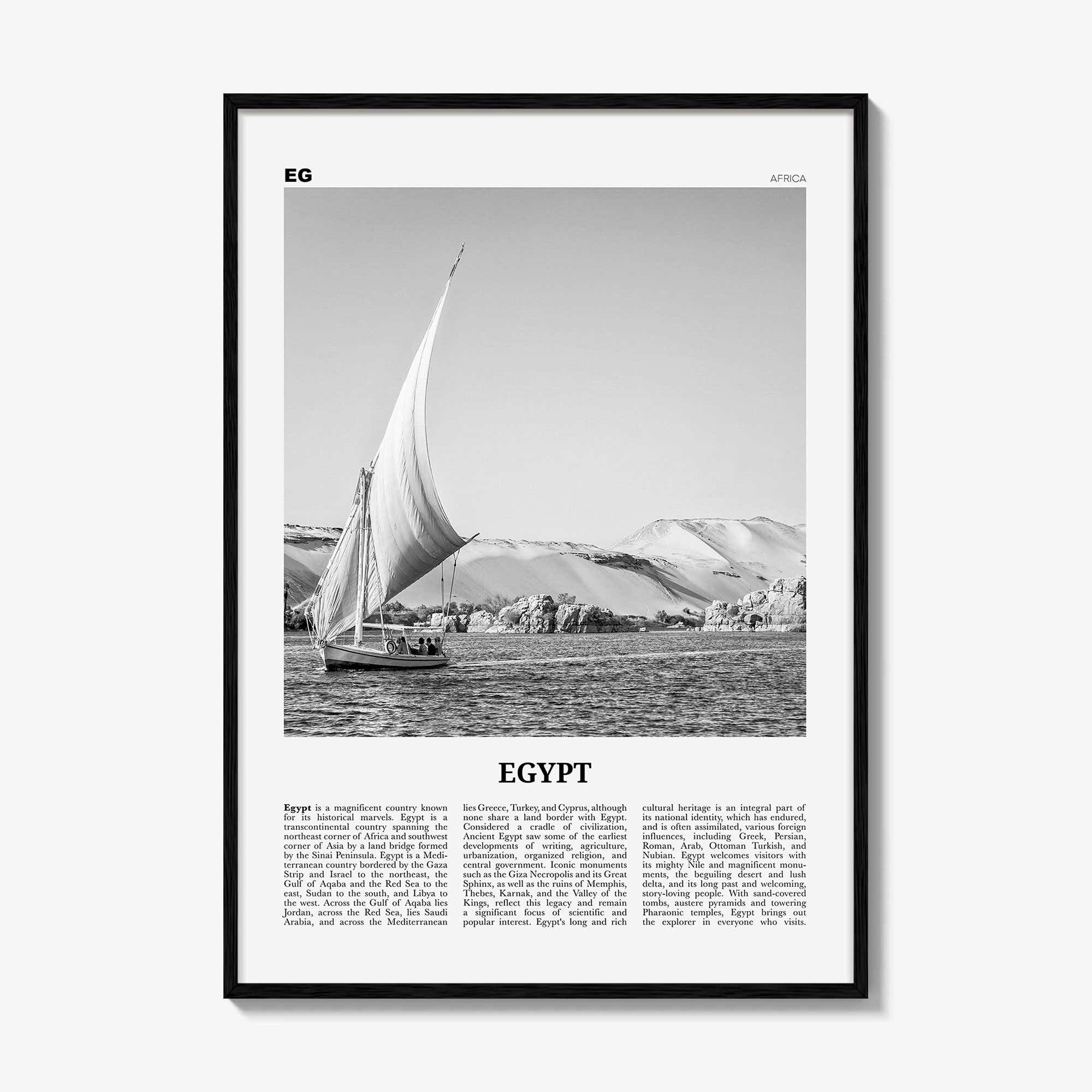 Egypt Print Black and White No 1, Egypt Wall Art, Egypt Poster, Egypt Photo, Egypt Wall Decor, Cairo, Arab Republic, Sinai, Africa