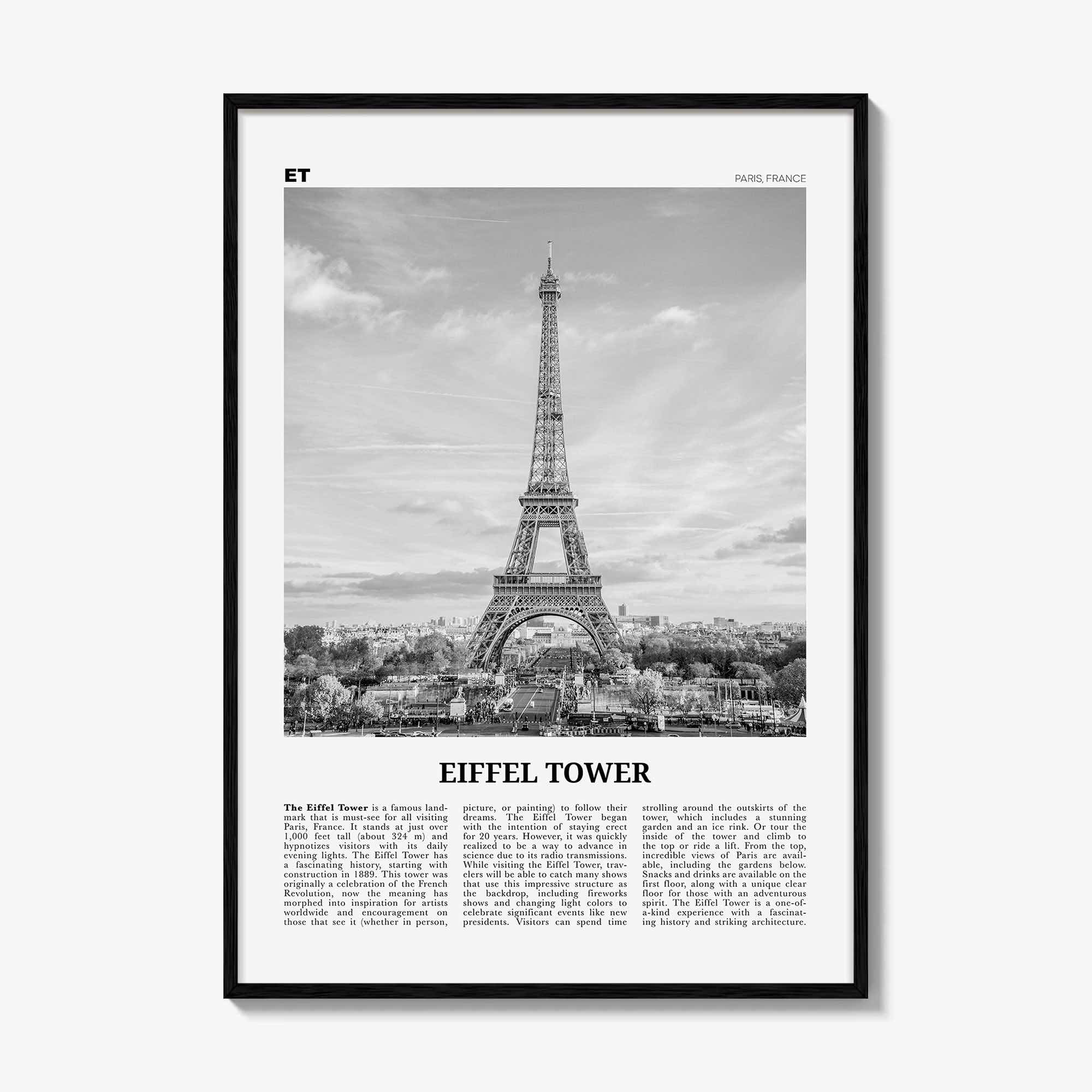 Eiffel Tower Print Black and White, Eiffel Tower Wall Art, Eiffel Tower Poster, Eiffel Tower Photo, Eiffel Tower Wall Décor, Paris, France