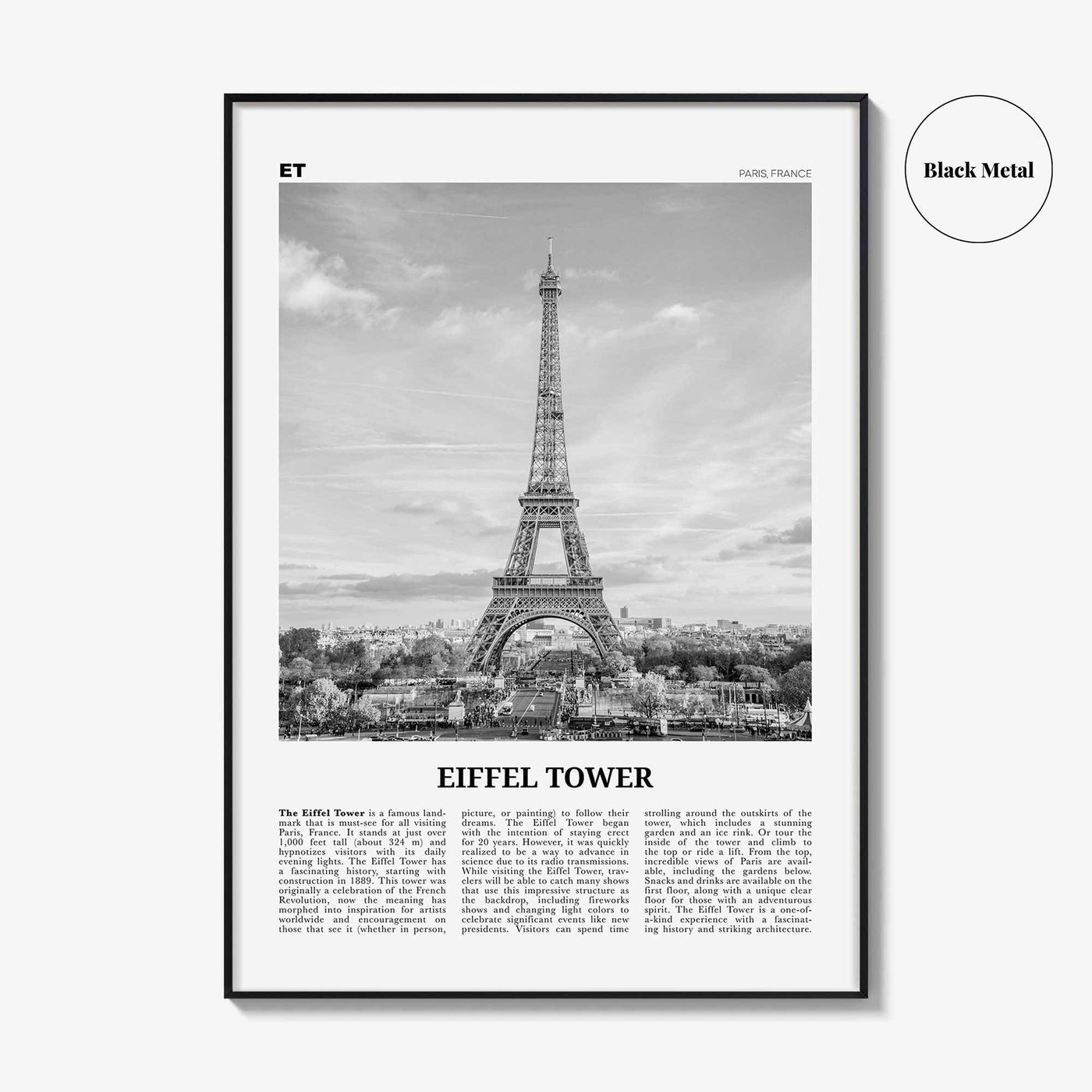 Eiffel Tower Print Black and White, Eiffel Tower Wall Art, Eiffel Tower Poster, Eiffel Tower Photo, Eiffel Tower Wall Décor, Paris, France