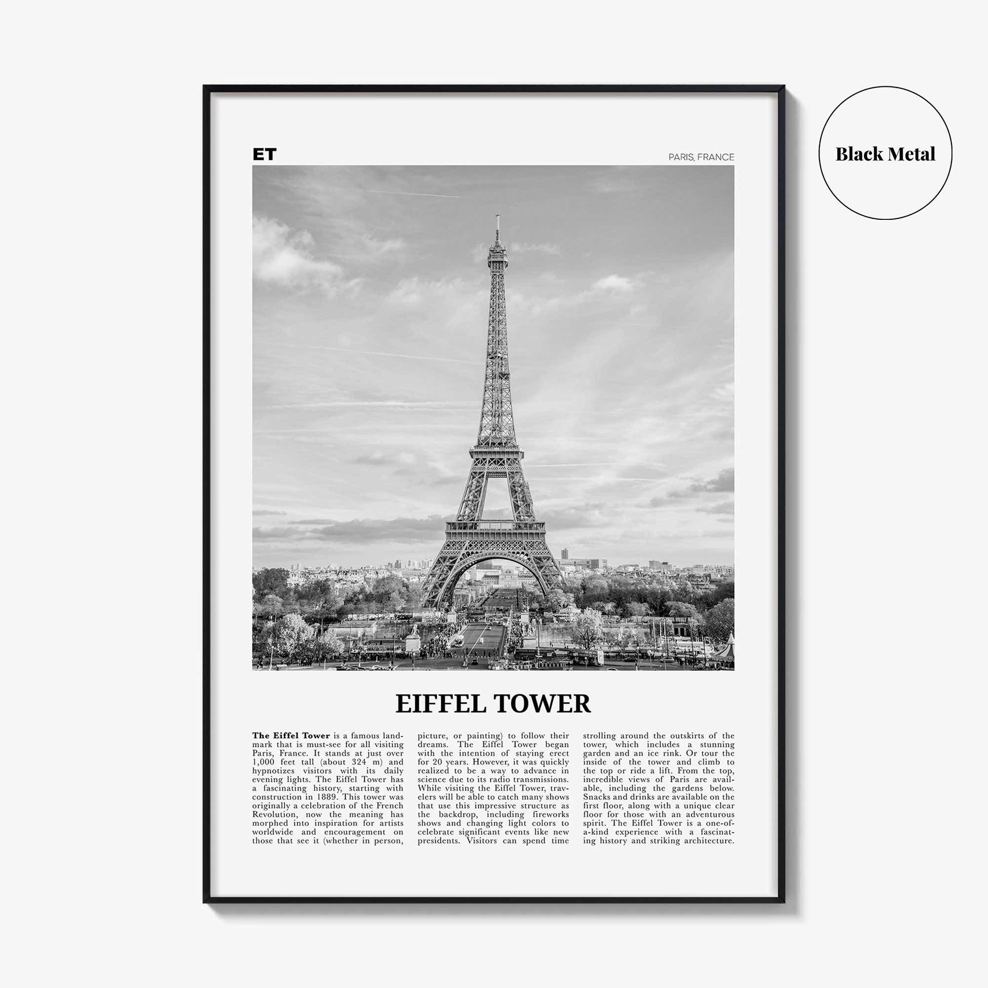 Eiffel Tower Print Black and White, Eiffel Tower Wall Art, Eiffel Tower Poster, Eiffel Tower Photo, Eiffel Tower Wall Décor, Paris, France