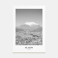 El Alto Portrait B&W Poster