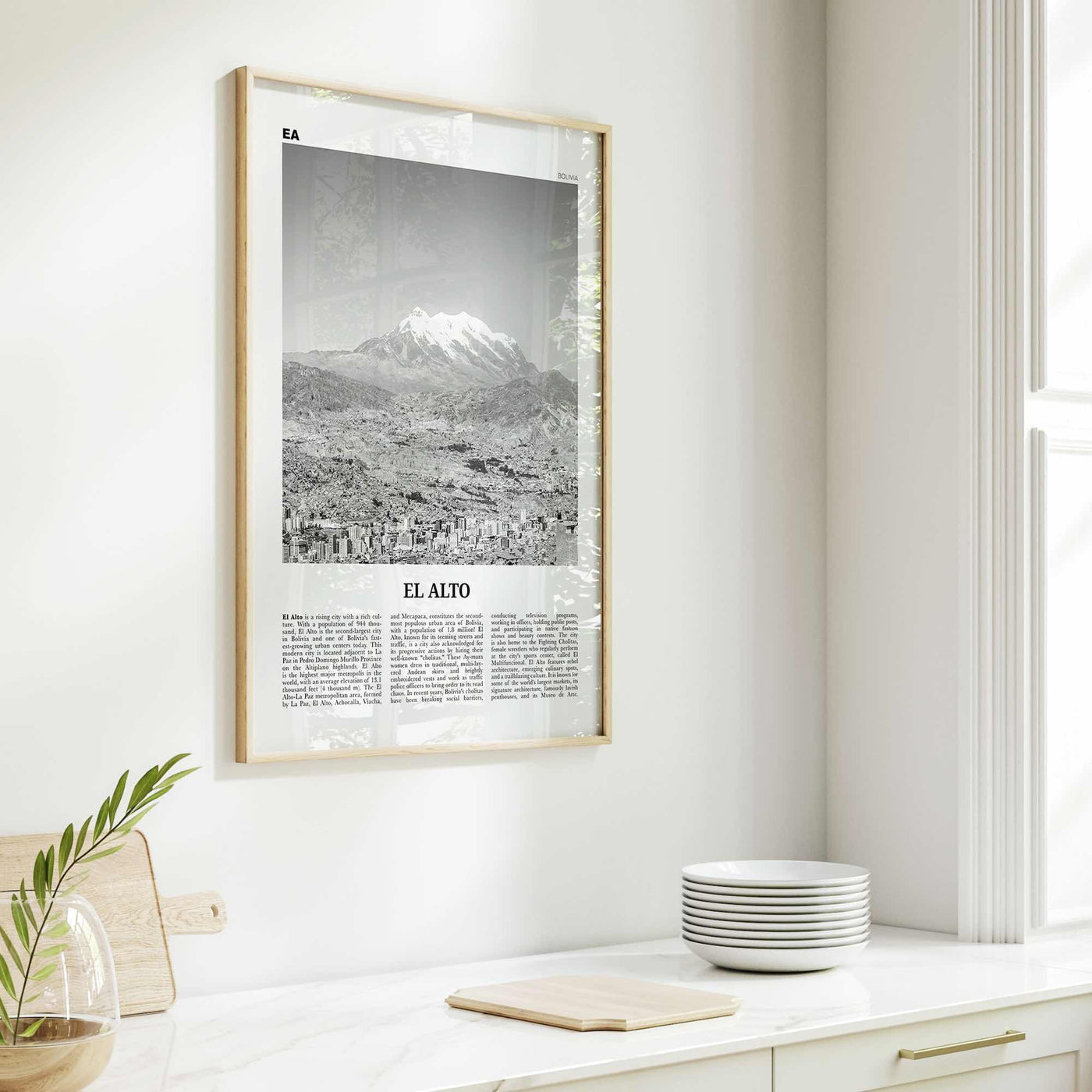 El Alto Print Black and White, El Alto Wall Art, El Alto Poster, El Alto Photo, El Alto Wall Decor, Bolivia, La Paz, South America