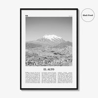 El Alto Print Black and White, El Alto Wall Art, El Alto Poster, El Alto Photo, El Alto Wall Decor, Bolivia, La Paz, South America