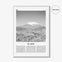 El Alto Print Black and White, El Alto Wall Art, El Alto Poster, El Alto Photo, El Alto Wall Decor, Bolivia, La Paz, South America