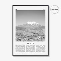 El Alto Print Black and White, El Alto Wall Art, El Alto Poster, El Alto Photo, El Alto Wall Decor, Bolivia, La Paz, South America