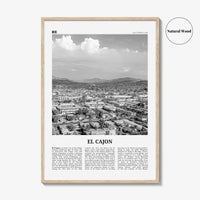 El Cajon Print Black and White, El Cajon Wall Art, El Cajon Poster, El Cajon Photo, El Cajon Wall Décor, El Cajon Map, California, USA