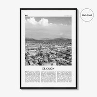 El Cajon Print Black and White, El Cajon Wall Art, El Cajon Poster, El Cajon Photo, El Cajon Wall Décor, El Cajon Map, California, USA