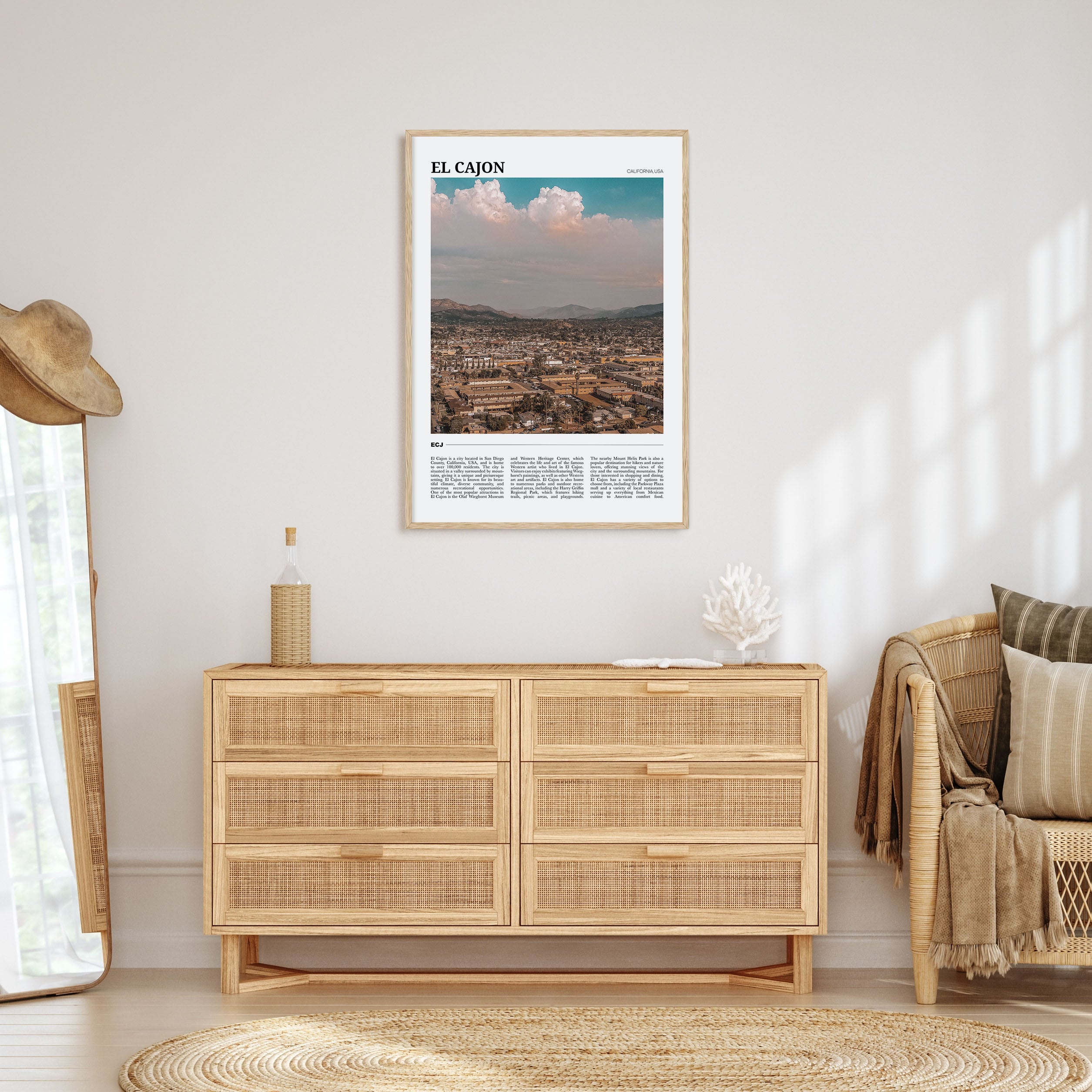El Cajon Travel Color Poster