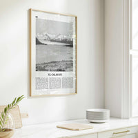 El Calafate Print Black and White, El Calafate Wall Art, El Calafate Poster, El Calafate Photo, El Calafate Wall Décor, Argentina