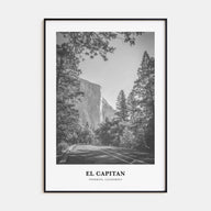 El Capitan Portrait B&W Poster