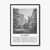 El Capitan Print Black and White, El Capitan Wall Art, El Capitan Poster, El Capitan Photo, Yosemite Poster Print, California, National Park
