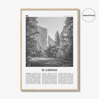 El Capitan Print Black and White, El Capitan Wall Art, El Capitan Poster, El Capitan Photo, Yosemite Poster Print, California, National Park