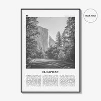 El Capitan Print Black and White, El Capitan Wall Art, El Capitan Poster, El Capitan Photo, Yosemite Poster Print, California, National Park