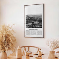 El Dorado County Print Black and White, El Dorado County Wall Art, El Dorado Poster, El Dorado Photo, El Dorado Wall Décor, El Dorado Map