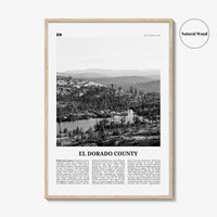 El Dorado County Print Black and White, El Dorado County Wall Art, El Dorado Poster, El Dorado Photo, El Dorado Wall Décor, El Dorado Map