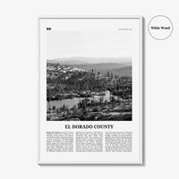 El Dorado County Print Black and White, El Dorado County Wall Art, El Dorado Poster, El Dorado Photo, El Dorado Wall Décor, El Dorado Map