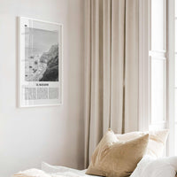 El Matador Print Black and White, El Matador Wall Art, El Matador Poster, El Matador Photo, El Matador Map,  California, USA