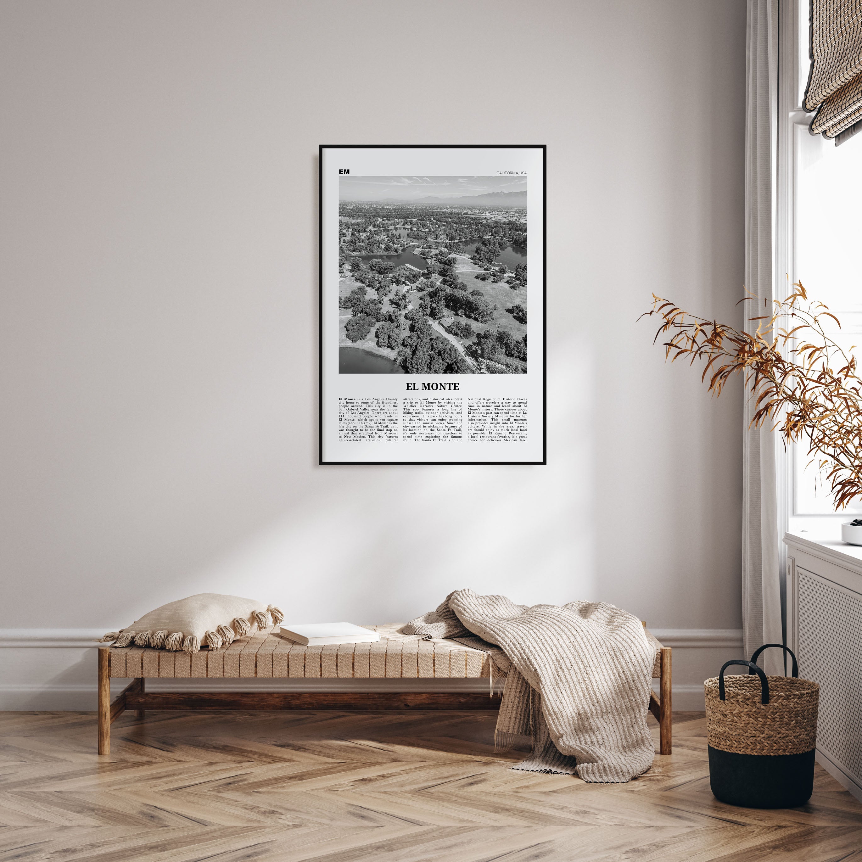 El Monte Travel B&W No 1 Poster