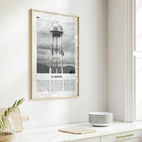 El Monte Print Black and White No 2, El Monte Wall Art, El Monte Poster, El Monte Photo, El Monte Wall Décor, El Monte Map California
