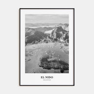 El Nido Portrait B&W Poster