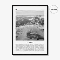 El Nido Print Black and White, El Nido Wall Art, El Nido Poster, El Nido Photo, El Nido Wall Decor, Palawan, Philippines, Asia