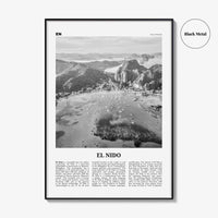 El Nido Print Black and White, El Nido Wall Art, El Nido Poster, El Nido Photo, El Nido Wall Decor, Palawan, Philippines, Asia