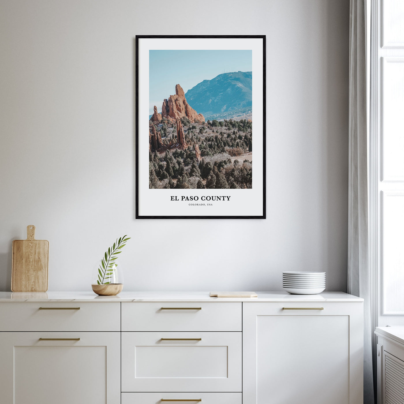 El Paso County Portrait Color Poster