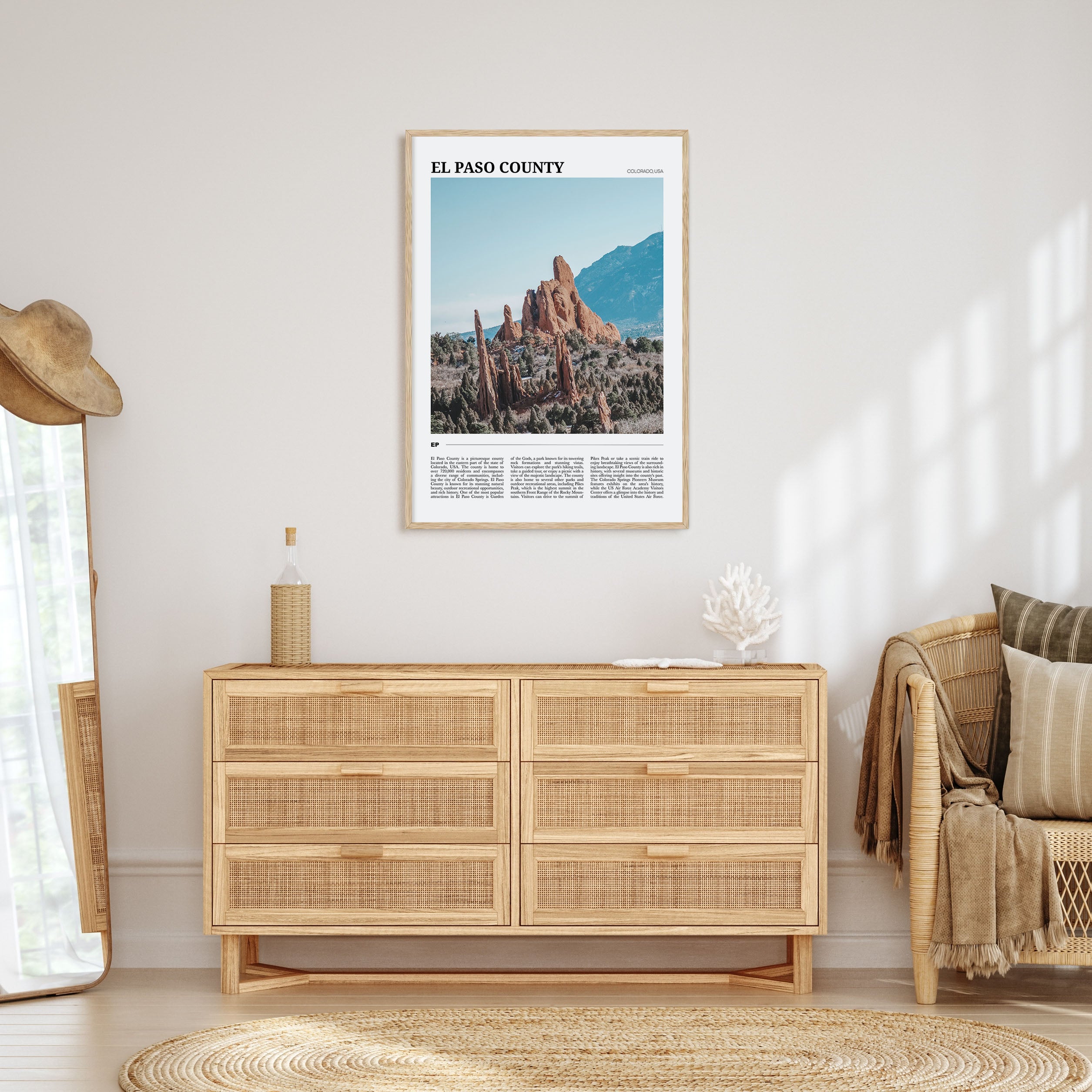 El Paso County Travel Color Poster