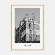 El Paso Portrait B&W No 1 Poster