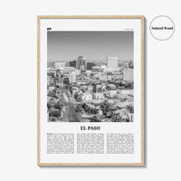 El Paso Print Black and White No 1, El Paso Wall Art, El Paso Poster, El Paso Photo, El Paso Wall Décor, Texas, USA, United States