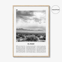 El Paso Print Black and White No 2, El Paso Wall Art, El Paso Poster, El Paso Photo, El Paso Wall Décor, Texas, USA, United States